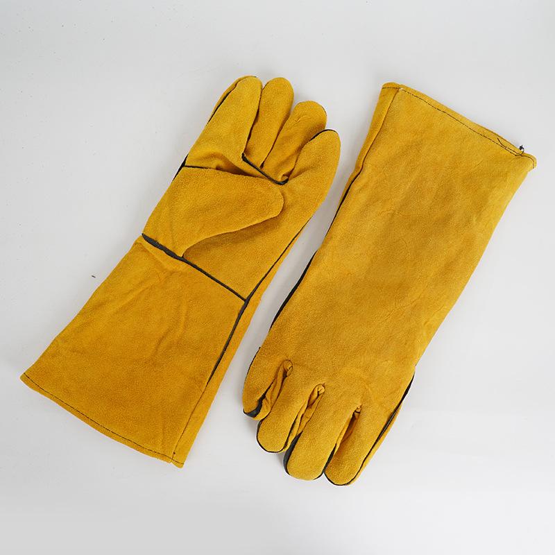 1 Pair 40Cm Welding Leather Gl - مراجعة Cut Resistant Glove وسعره