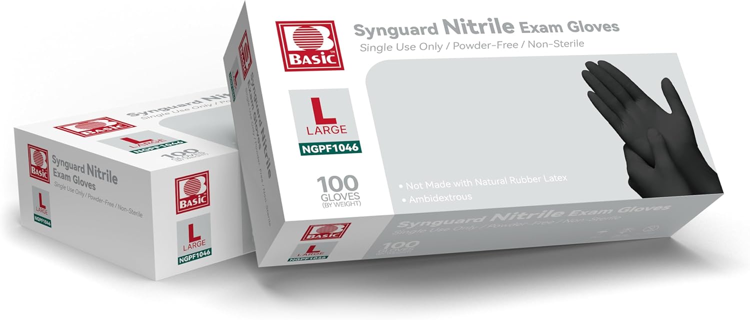 Large Black Nitrile Exam Glove - مراجعة Exam Glove Nitrile وسعره