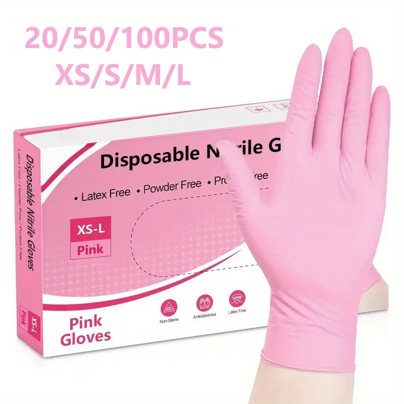 20/50/100PCS Pink Nitrile Disp - مراجعة Latex Disposable Glove وسعره
