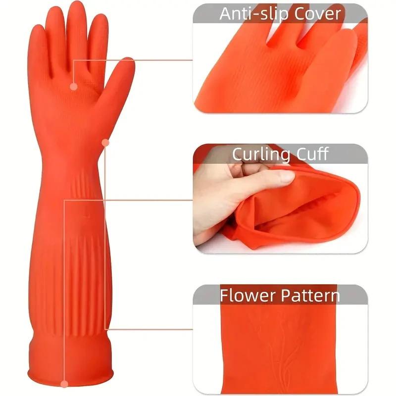 Long Reusable Rubber Dishwashi - مراجعة Dish Glove Rubber وسعره