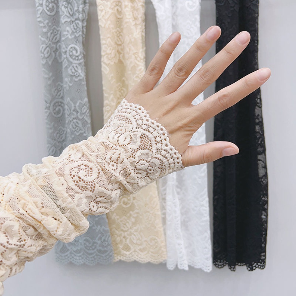 Women Long Lace Gloves Fishnet - مراجعة Fingerless Glove Knit وسعره