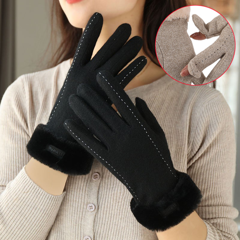 Women Winter Gloves Flip Top F - مراجعة Wool Glove Lined وسعره