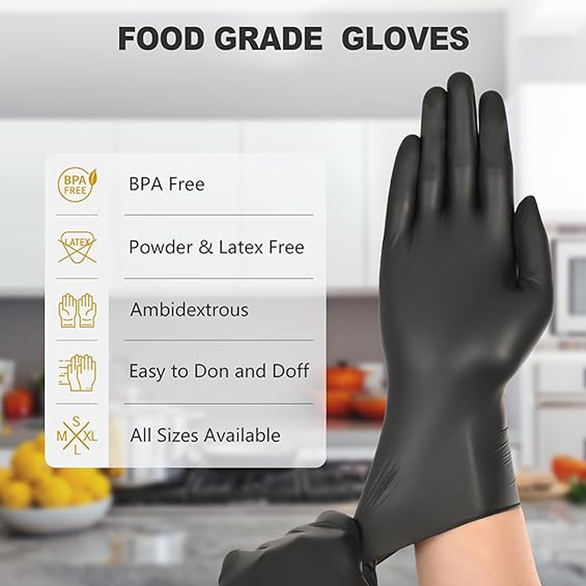 Heavy-Duty Black Disposable Ni - مراجعة Nitrile Mechanic Glove وسعره