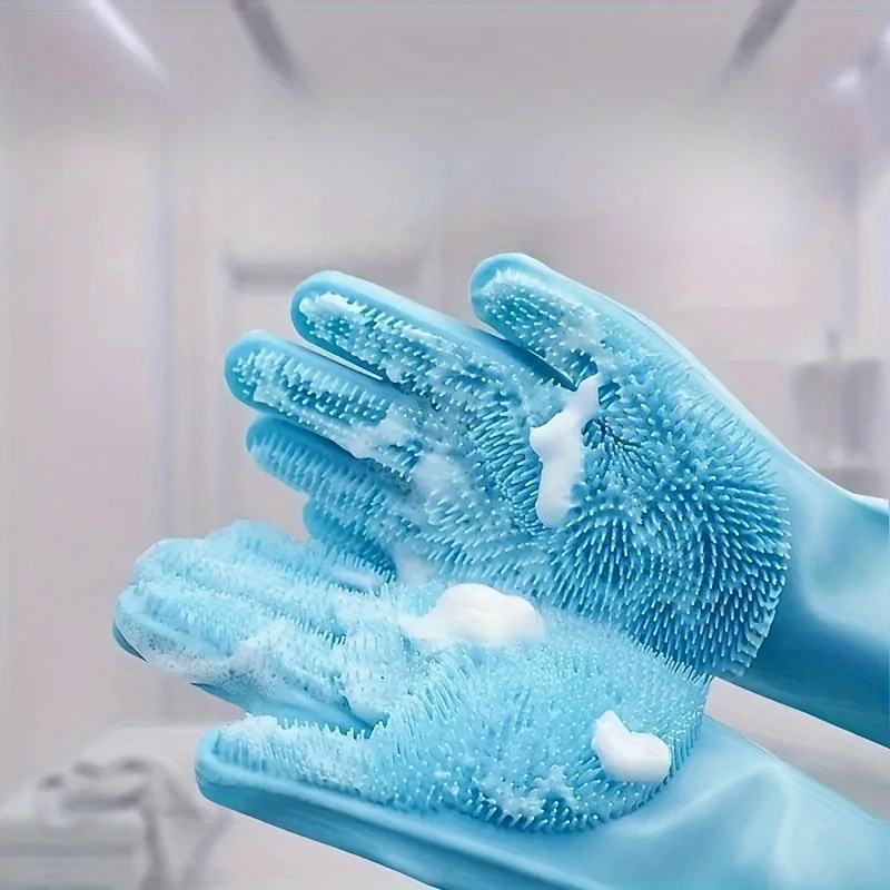 Pet Bathing & Massage Silicone - مراجعة Rubber Glove Cleaning وسعره