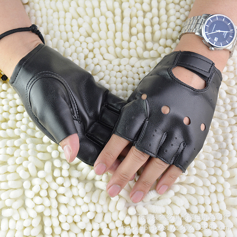 Leather Gloves Black Fingerles - مراجعة Leather Driving Glove وسعره