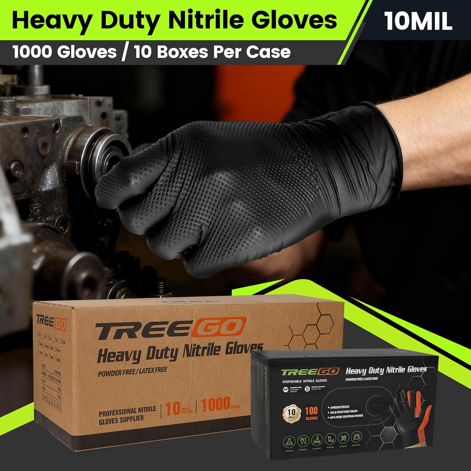 10 Mil Black Nitrile Gloves Bu - مراجعة Nitrile Mechanic Glove وسعره