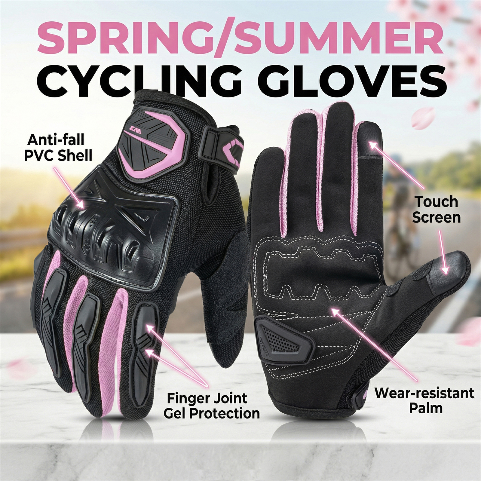 Summer Motorcycle Gloves Men W - مراجعة Cycling Glove Padded وسعره