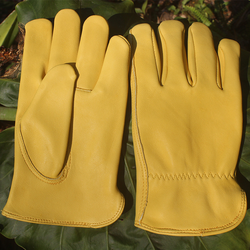 1pcs Leather Work Gloves Sheep - مراجعة Leather Driving Glove وسعره