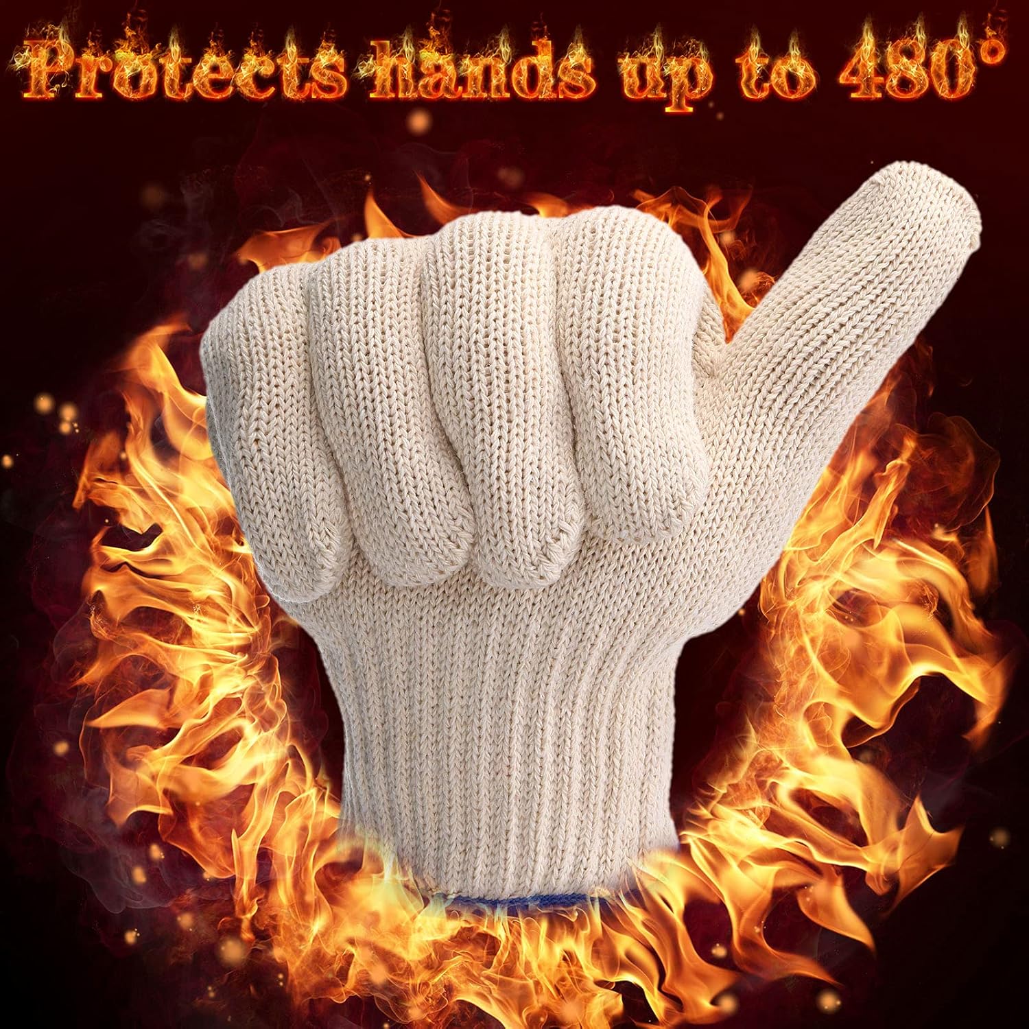 4 Pairs Heat Resistant Gloves, - مراجعة Heat Resistant Glove وسعره
