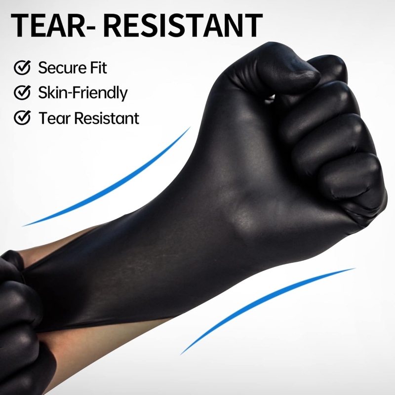 100PCS Black Nitrile Gloves Di - مراجعة Latex Disposable Glove وسعره