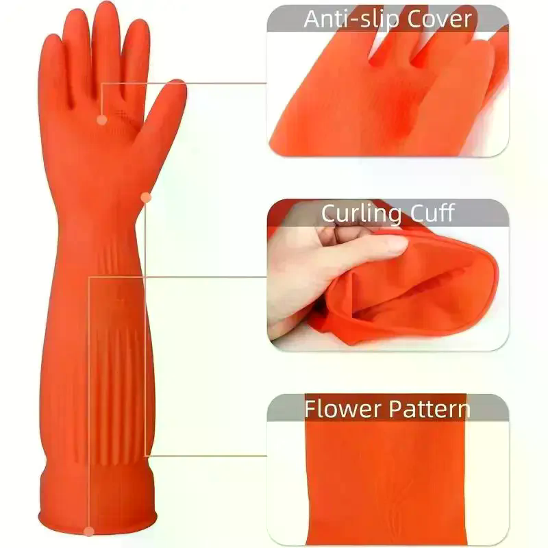 Long Reusable Rubber Dishwashi - مراجعة Dish Glove Rubber وسعره