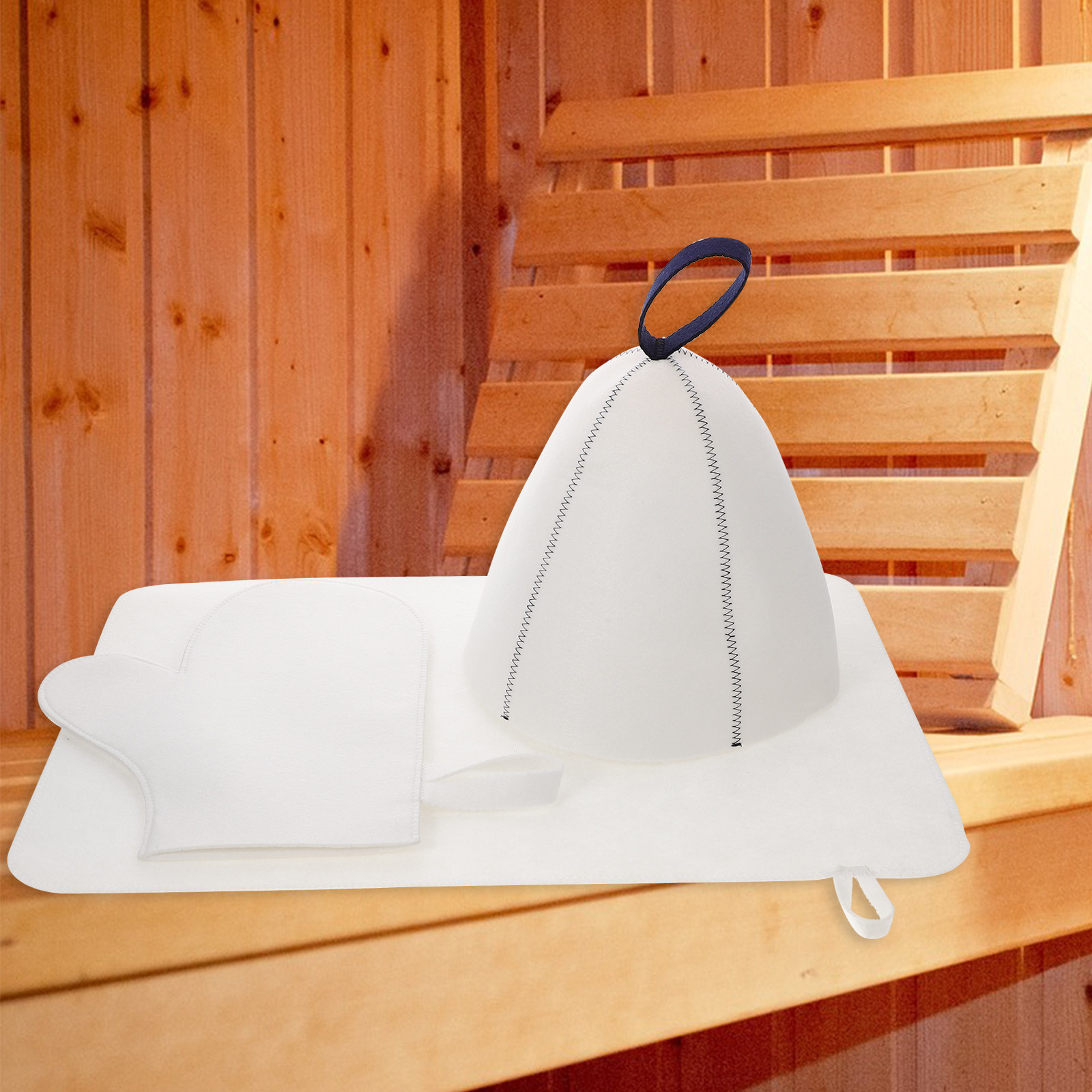 1Set Felt Sauna Hat Cap Mat Gl - مراجعة Heat Resistant Glove وسعره