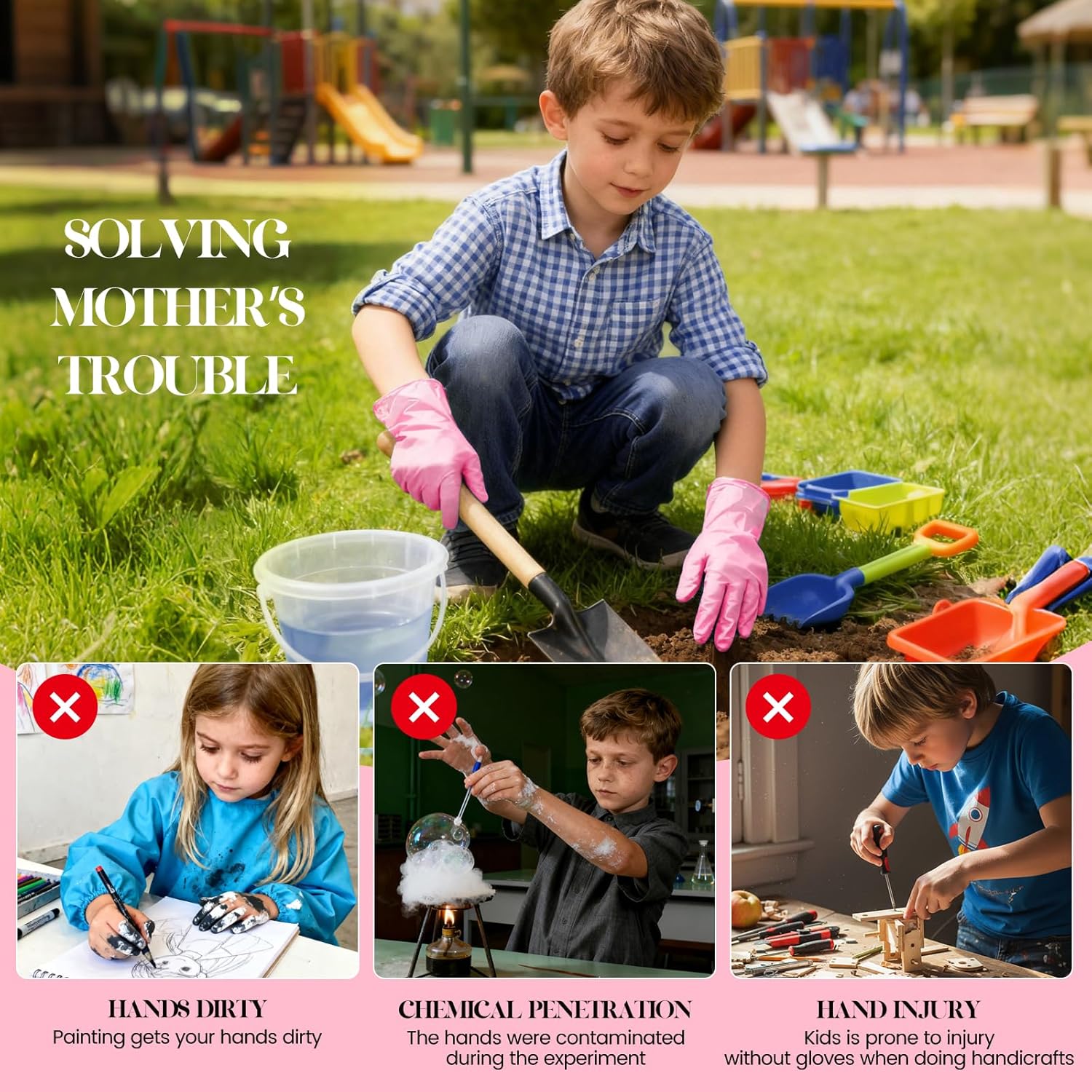 Kids Disposable Gloves for 3-8 - مراجعة Latex Disposable Glove وسعره