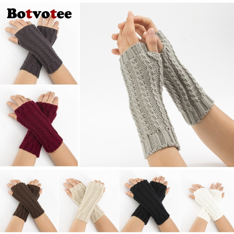 Botvotee Y2k Half Finger Winte - مراجعة Fingerless Glove Knit وسعره