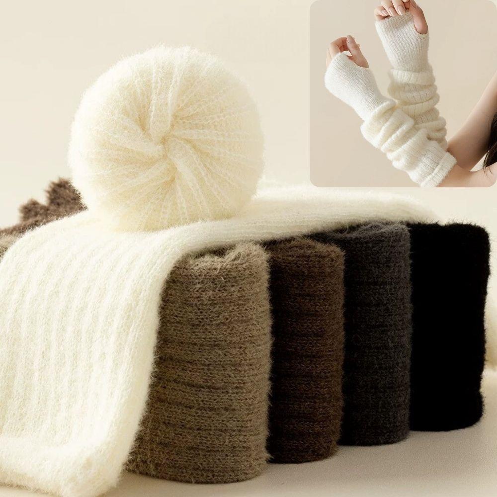 Mink Fleece Winter Women Knitt - مراجعة Fingerless Glove Knit وسعره