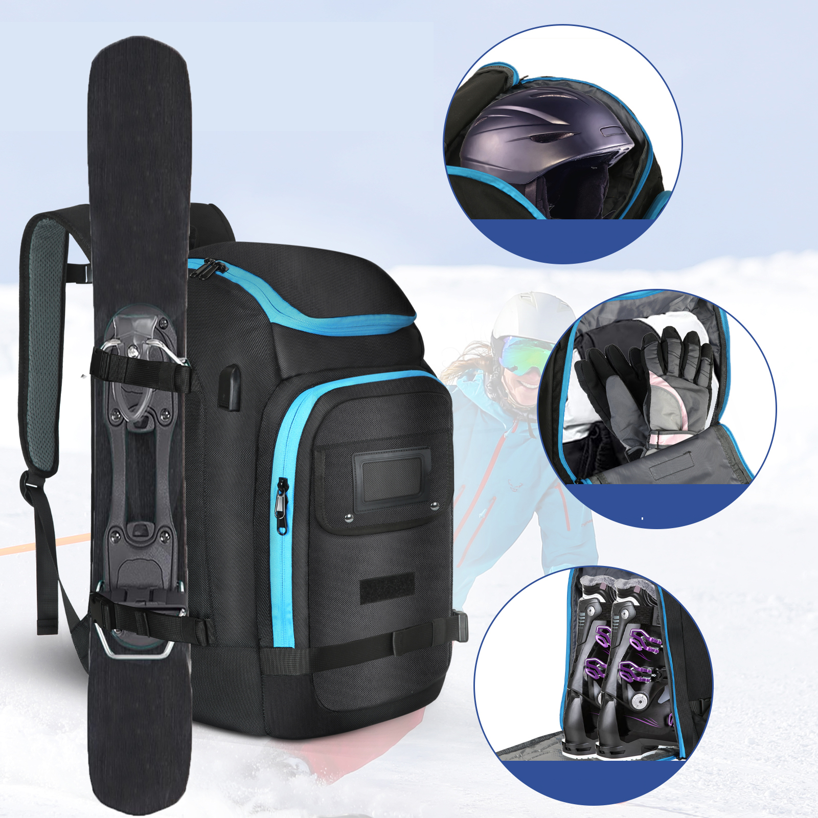 Ski Boots Bag Outdoor Skiing C - مراجعة Ski Glove Waterproof وسعره