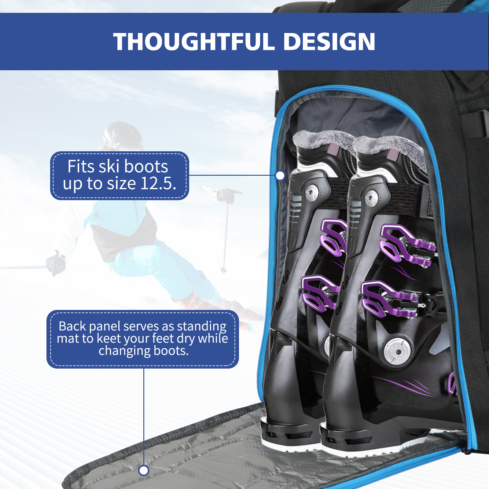Ski Boots Bag Outdoor Skiing C - مراجعة Ski Glove Waterproof وسعره