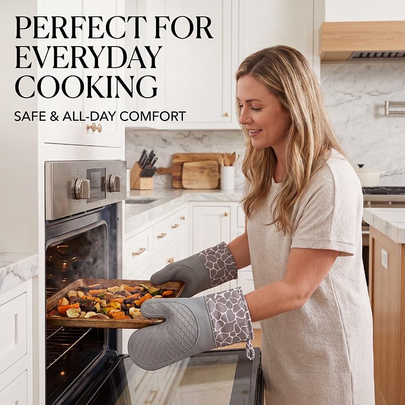 Heat Resistant Silicone Oven M - مراجعة Oven Mitt Silicone وسعره