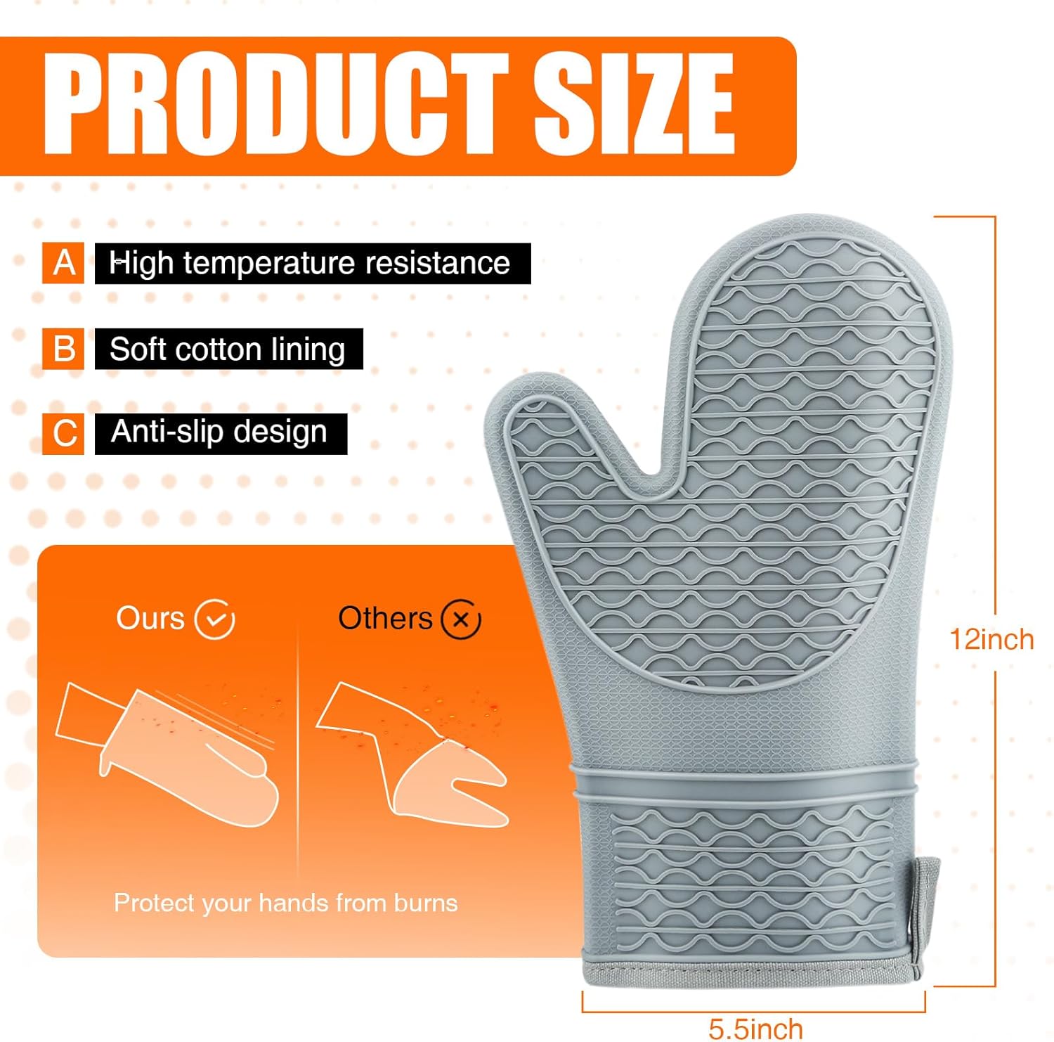 Heat-Resistant Silicone Oven M - مراجعة Oven Mitt Silicone وسعره