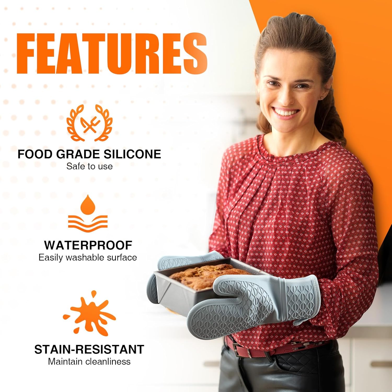 Heat-Resistant Silicone Oven M - مراجعة Oven Mitt Silicone وسعره